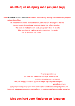 Met een hart voor kind eren enjo nger en Met een hart voor kinderen