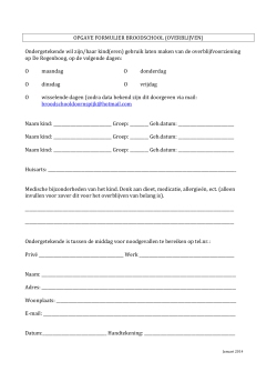 Opgaveformulier Kinderen