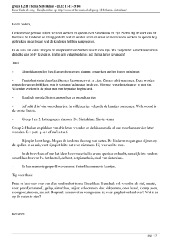 groep 1/2 B Thema Sinterklaas - (d.d.: 11-17