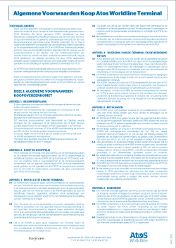 Algemene Voorwaarden Koop Atos Worldline Terminal