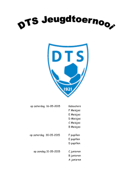Uitnodiging DTS Jeugdtoernooi 2015