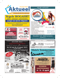 Editie Aalst - 19/03/2014 (week 12)