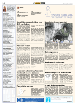 Parochienieuws week 18