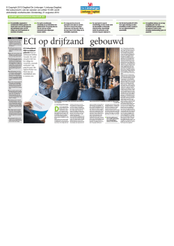 ECI op drijfzand gebouwd