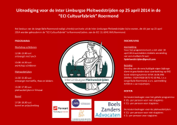 Uitnodiging voor de Inter Limburgse Pleitwedstrijden op 25 april
