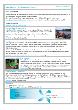 09 Nieuwsbrief Visserij Service Nederland maart 2014