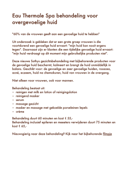Eau Thermale Spa behandeling voor