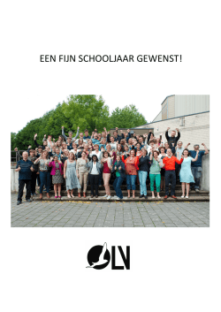 EEN FIJN SCHOOLJAAR GEWENST!