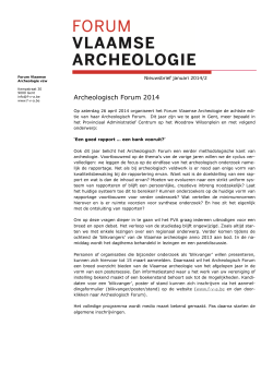 Archeologisch Forum 2014