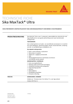 Technische fiche Sika MaxTack® Ultra (pdf, 0,15