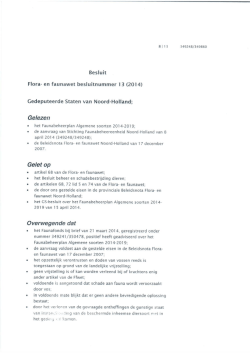 Besluit 13-2014 vos - FBE Noord