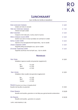 Menu (pdf) - Restaurant Roka