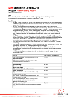 informatieblad Project Financiering Model 3feb14