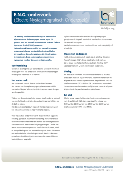 E.N.G.-onderzoek (Electro Nystagmografisch Onderzoek)
