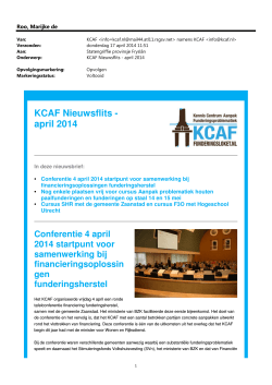 14.0 KCAF - nieuwsflits april 2014