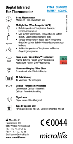 Digital Infrared Ear Thermometer