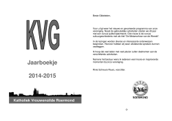 Jaarboekje 2014-2015 - KVG