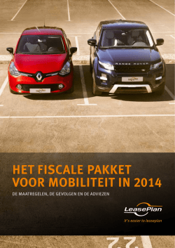 HET FISCALE PAKKET VOOR MOBILITEIT IN 2014
