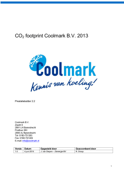 CO2 footprint rapportage Coolmark 2013 - CO2