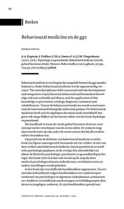 Directieve Therapie, jaargang 34, nummer 1, 2014