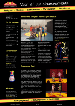 Juli - Stichting Jongleers