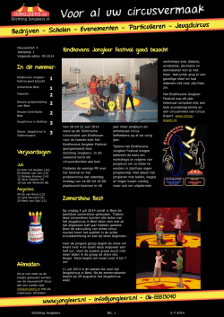 Juli - Stichting Jongleers