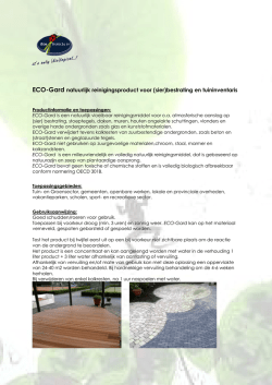 ECO-Gard natuurlijk reinigingsproduct voor (sier)bestrating en