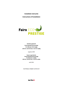 Installatiehandleiding Kal-fire Fairo Eco Prestige 75/80