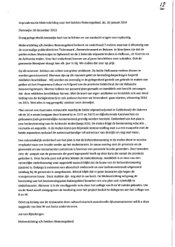 Inspraakreactie commissie Ruimte 20140116 Van Rijnsbergen