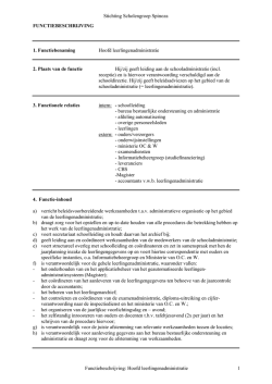 Hoofd leerlingenadministratie