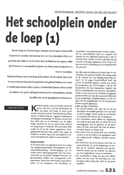 Het schoolplein onder de loep - Bewegingsonderwijs in het