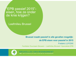 de EPB eisen voor passief in 2015 ()