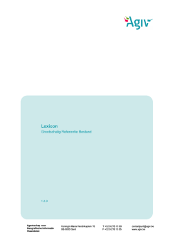 GRB-lexicon 1.2.0 - AGIV | Agentschap voor geografische informatie