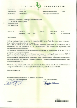 ingekomen stuk wk. 35-14 punt 4 Uitnodiging fractiespec. Regio