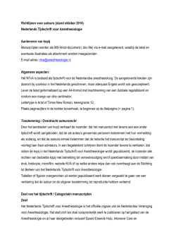 Richtlijnen voor auteurs-2014-BP - Nederlandse Vereniging voor
