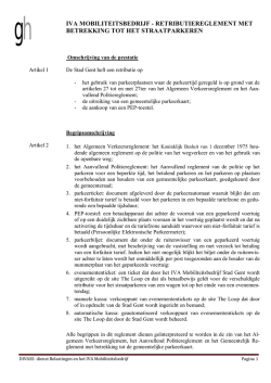 iva mobiliteitsbedrijf - retributiereglement met