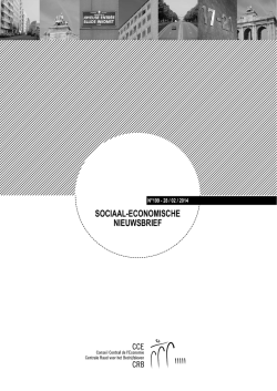 sociaal-ecoNomische NieuwsbrieF