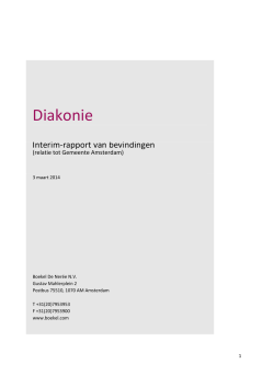 Interim-rapport van bevindingen (relatie tot
