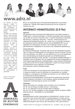 INTERNIST-HEMATOLOOG (0.9 fte)
