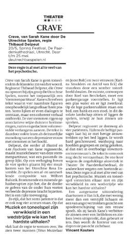 Recensie Crave Volkskrant 22 mei 2014