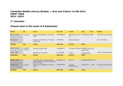 Timetable ResMa Literary Studies / Arts and Culture 12-08