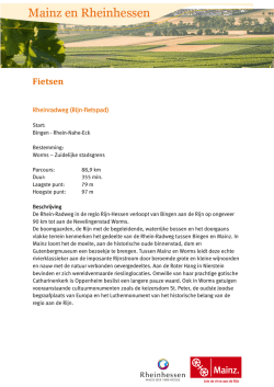 Fietspaden - Mainz en Rheinhessen