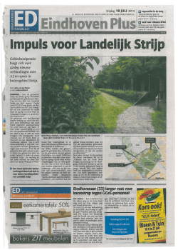 Impuls voor Landelijk Strijp
