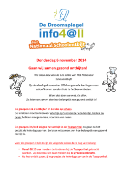 Info4all editie Schoolontbijt