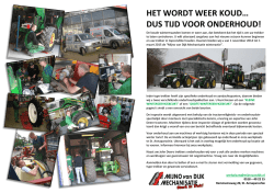 het wordt weer dus tijd voor t wordt weer koud&hellip; s tijd voor onderhoud!