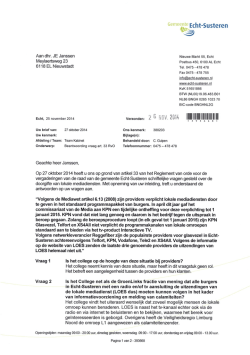 GL Janssen - doorgifte lokale mediadiensten antwoord 393668 (1)