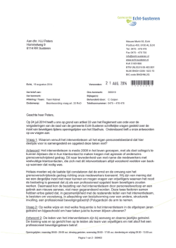 instelling beveiligingsbedrijf tijdens openingsuren gemeentehuis