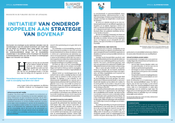 INITIATIEF VAN ONDEROP KOPPELEN AAN STRATEGIE