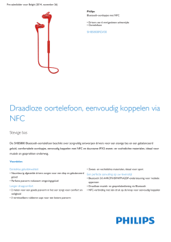 Product Leaflet: Bluetooth-oordopjes met NFC
