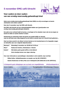 5 november EMG café Utrecht Voor ouders en door